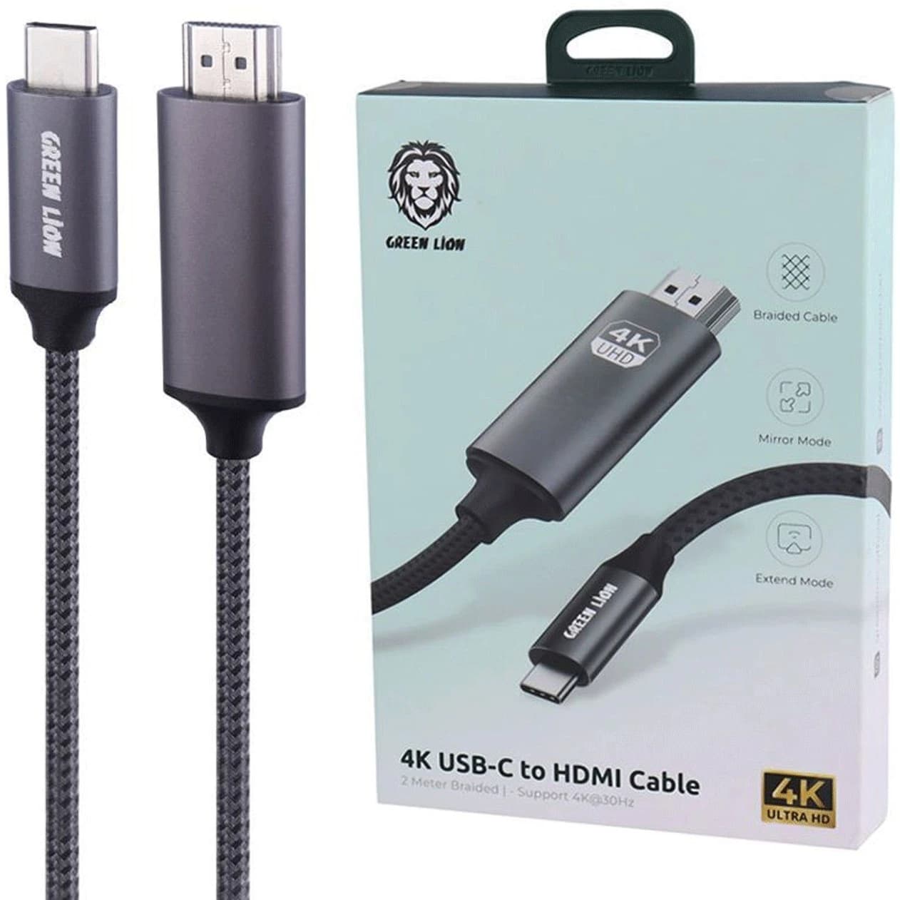 کابل تبدیل USB-C به HDMI گرین لاین مدل 4K طول 2 متر — تصویر ۳