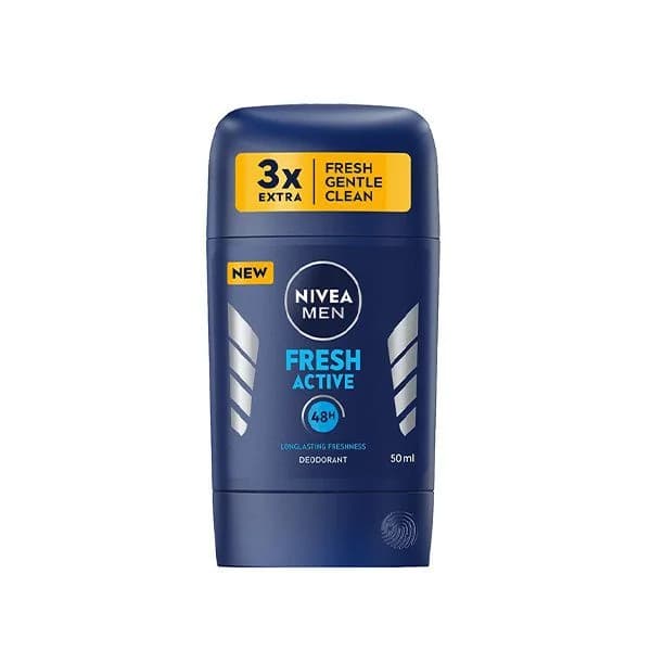 استیک ضد تعریق مردانه نیوآ Nivea مدل Fresh Active تنظیم مؤثر تعریق پوست حجم 50 میل — تصویر ۲