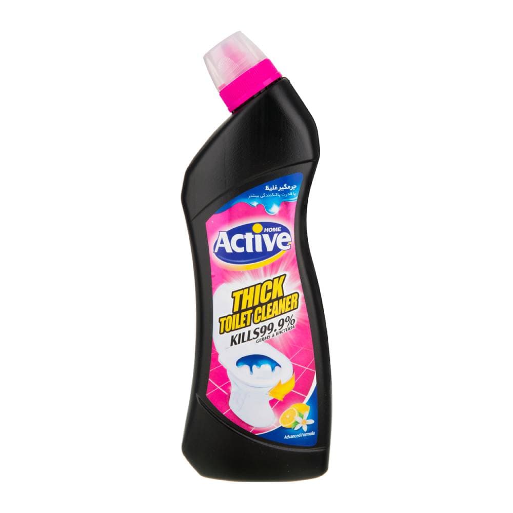 مایع جرمگیر غلیظ سرویس بهداشتی اکتیو Active مدل Thick رایحه لیمو و شکوفه وزن 750 گرم