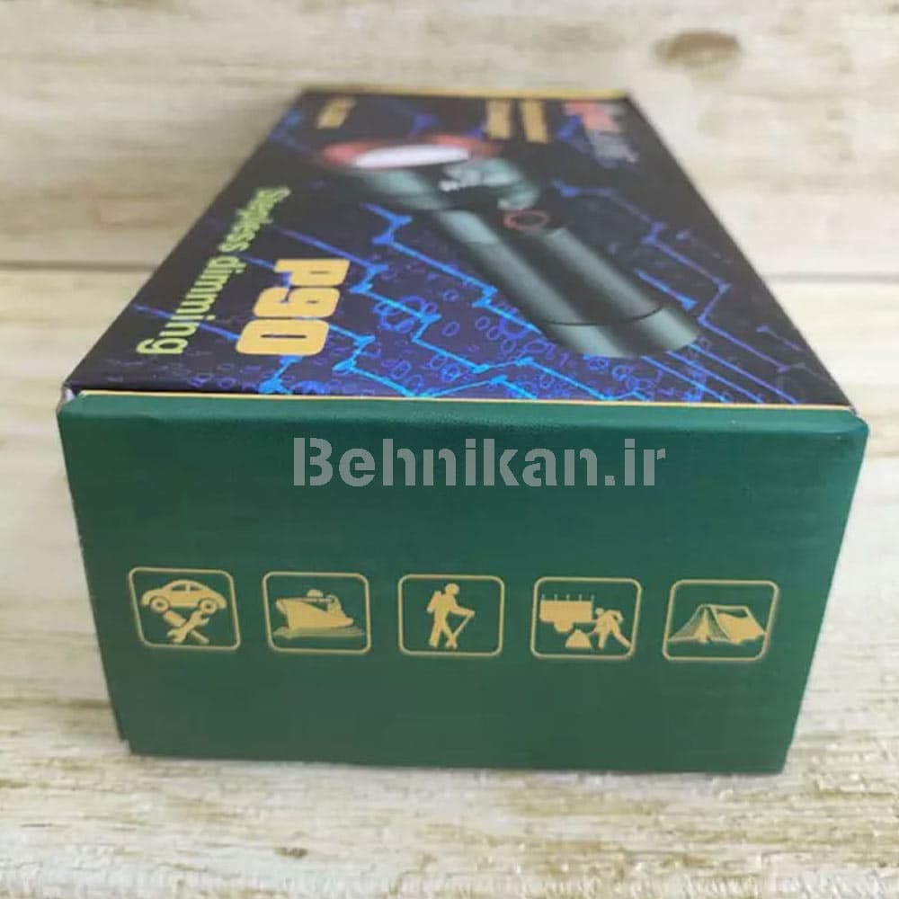 چراغ قوه شارژی Ruilang RL-2208 P90 کد 86746 — تصویر ۳