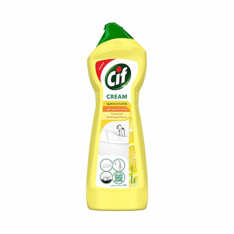 کرم پاک کننده سطوح Cif مدل Lemon رایحه لیمو وزن 1000 گرم — تصویر ۲