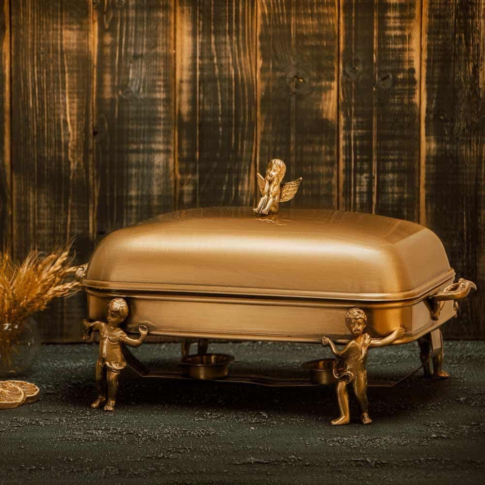 سوفله خوری مستطیل تمام برنج سالینو مدل فرشته کد 98506B