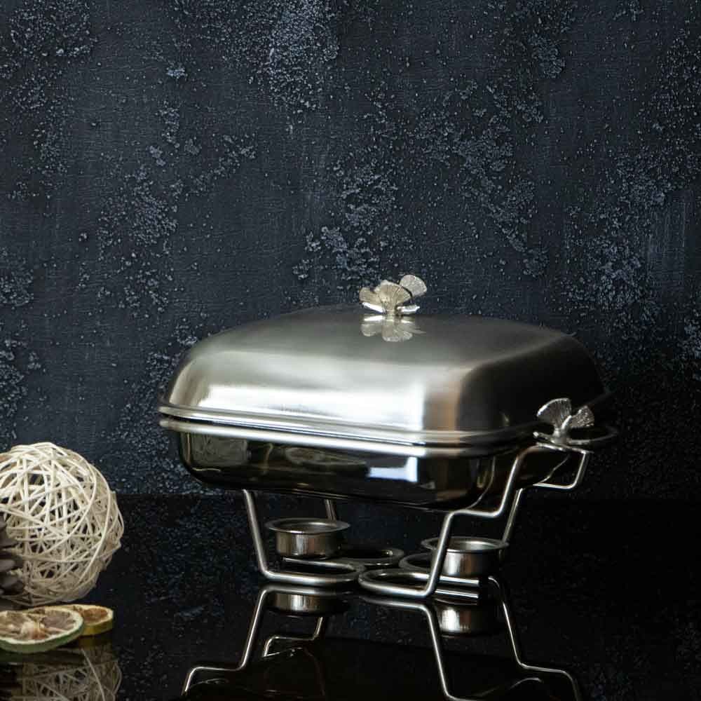سوفله خوری مستطیل نیکل سالینو پایه مفتولی مدل پروانه کد 5011N