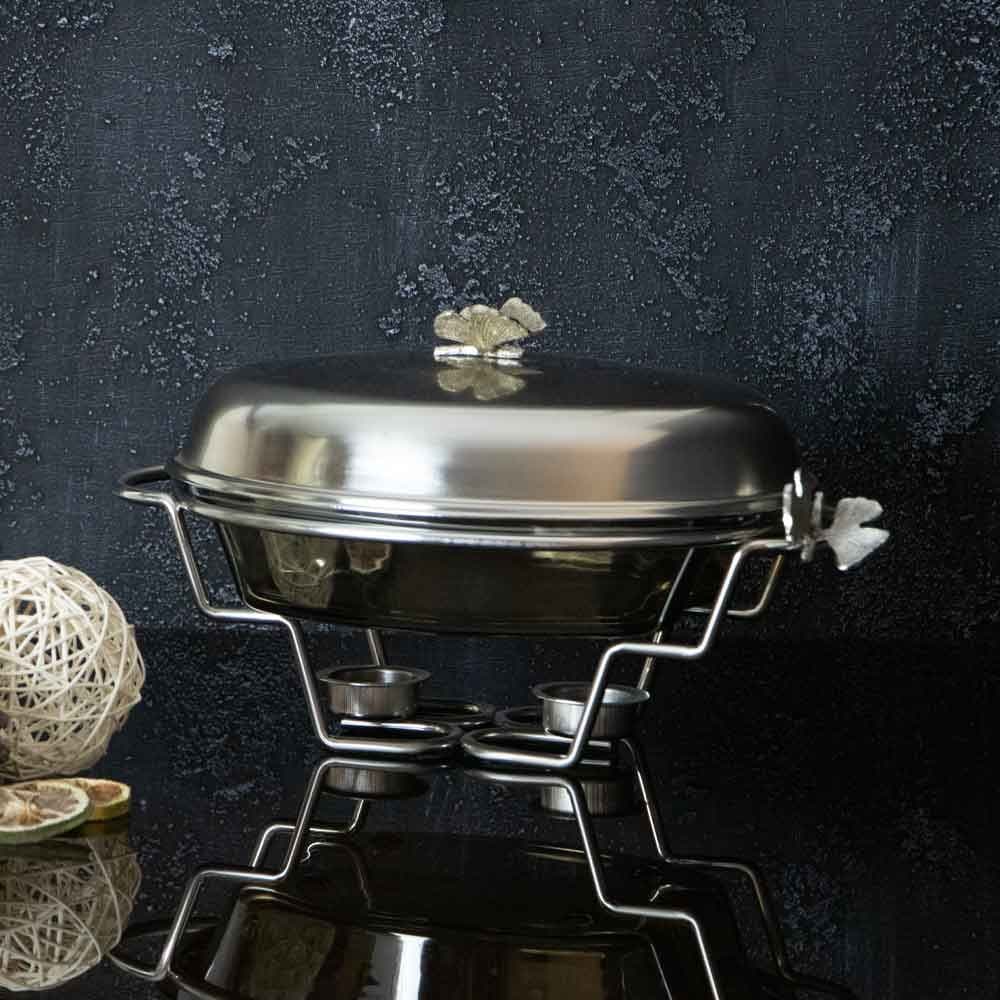 سوفله خوری بیضی نیکل سالینو پایه مفتولی مدل پروانه کد 5009N