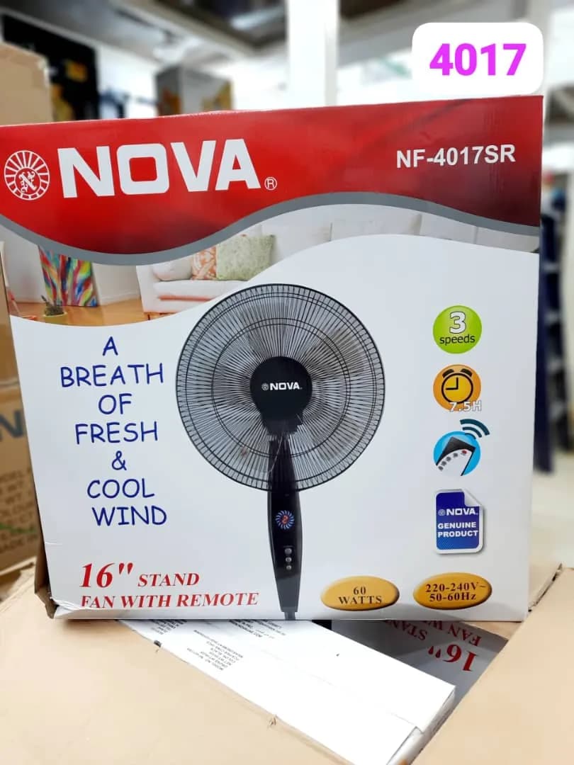 پنکه ایستاده نوا مدل NF-4017SR ریموت‌دار