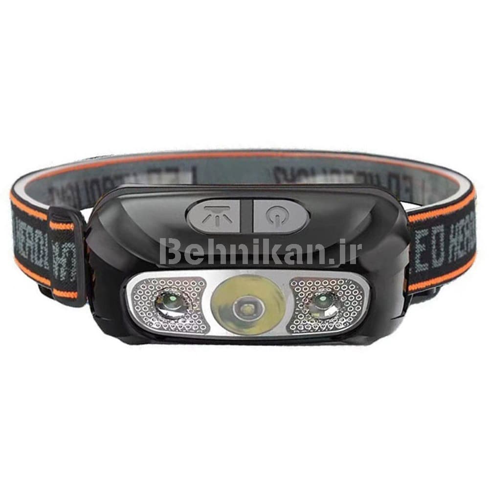 هد لامپ، چراغ پیشانی سنسوردار شارژی مدل HL-05 کد 82251 — تصویر ۲