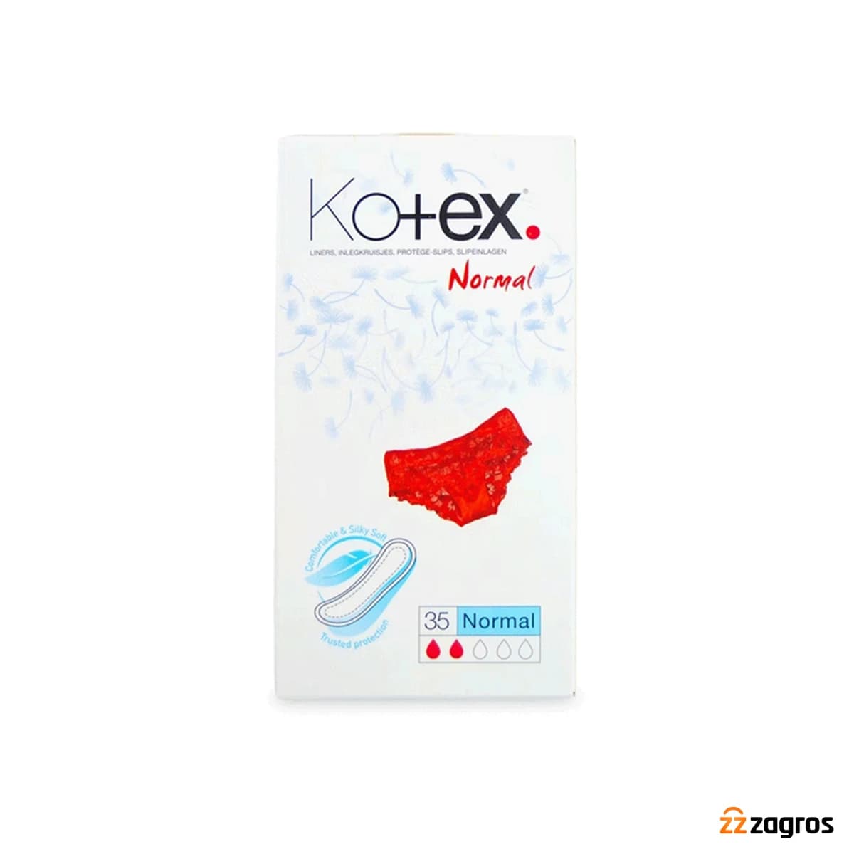 پد بهداشتی کوتکس Kotex Normal جذب سریع بسته 35 عددی