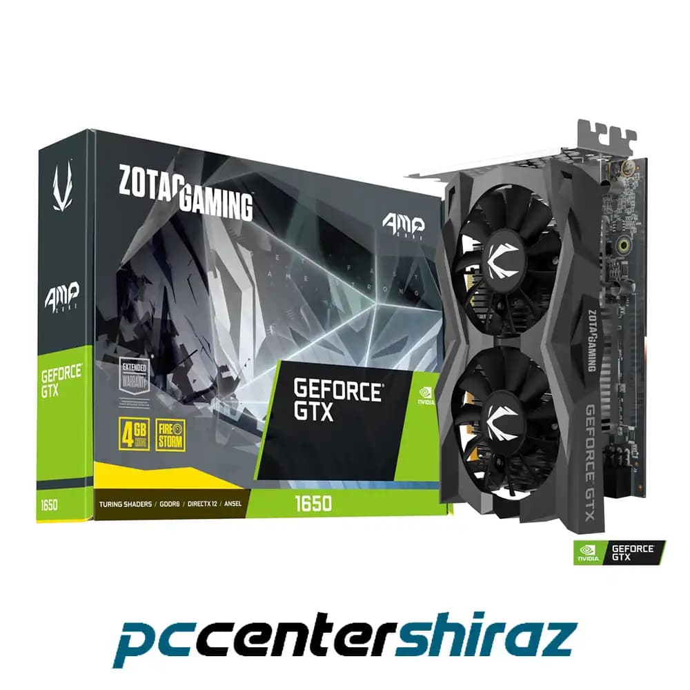 کارت گرافیک زوتک مدل ZOTAC GAMING GeForce GTX 1650 AMP CORE 4GB
