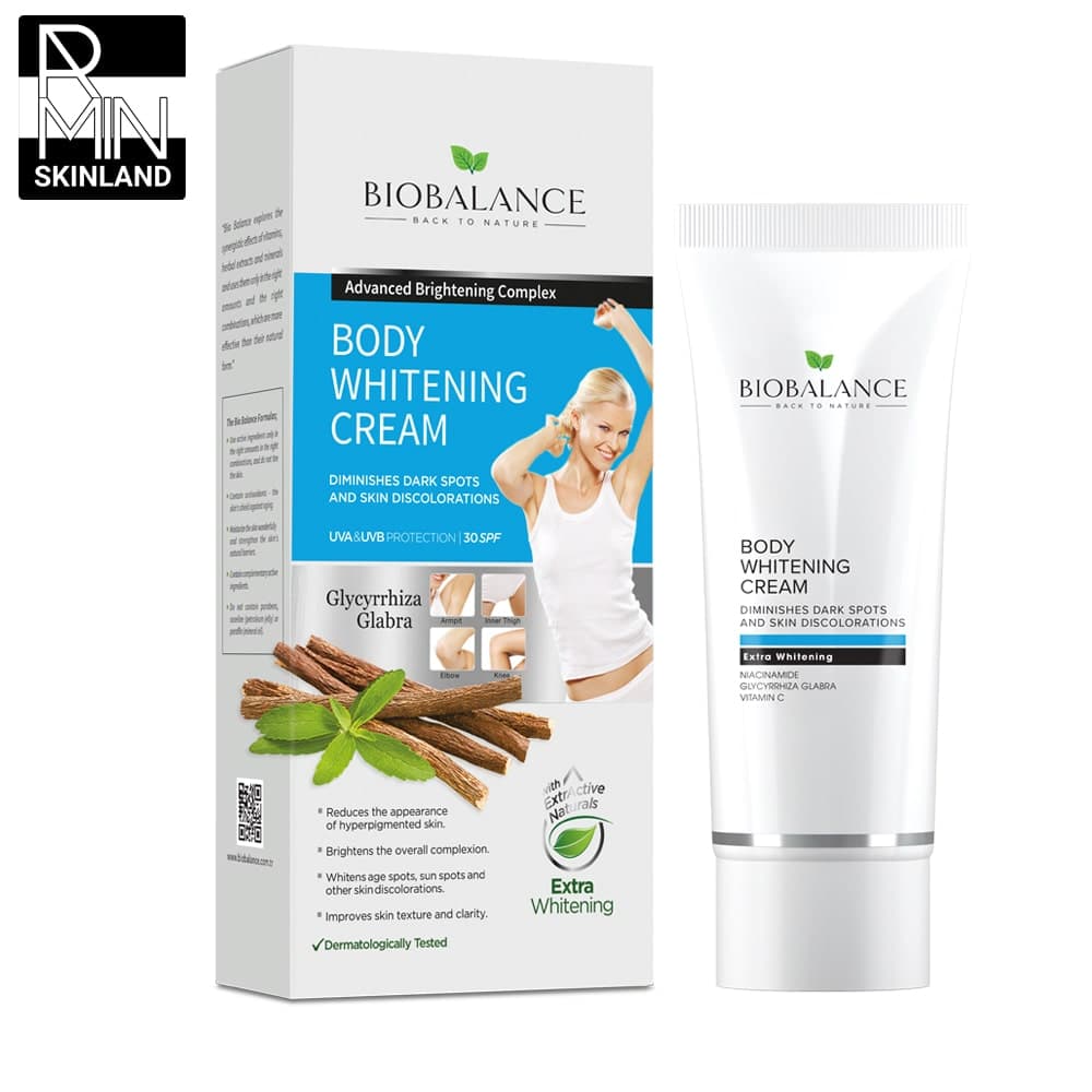 کرم سفید کننده بدن و لایه بردار بایوبالانس BioBalance Back to Nature Body Whitening Cream – 60ml — تصویر ۳