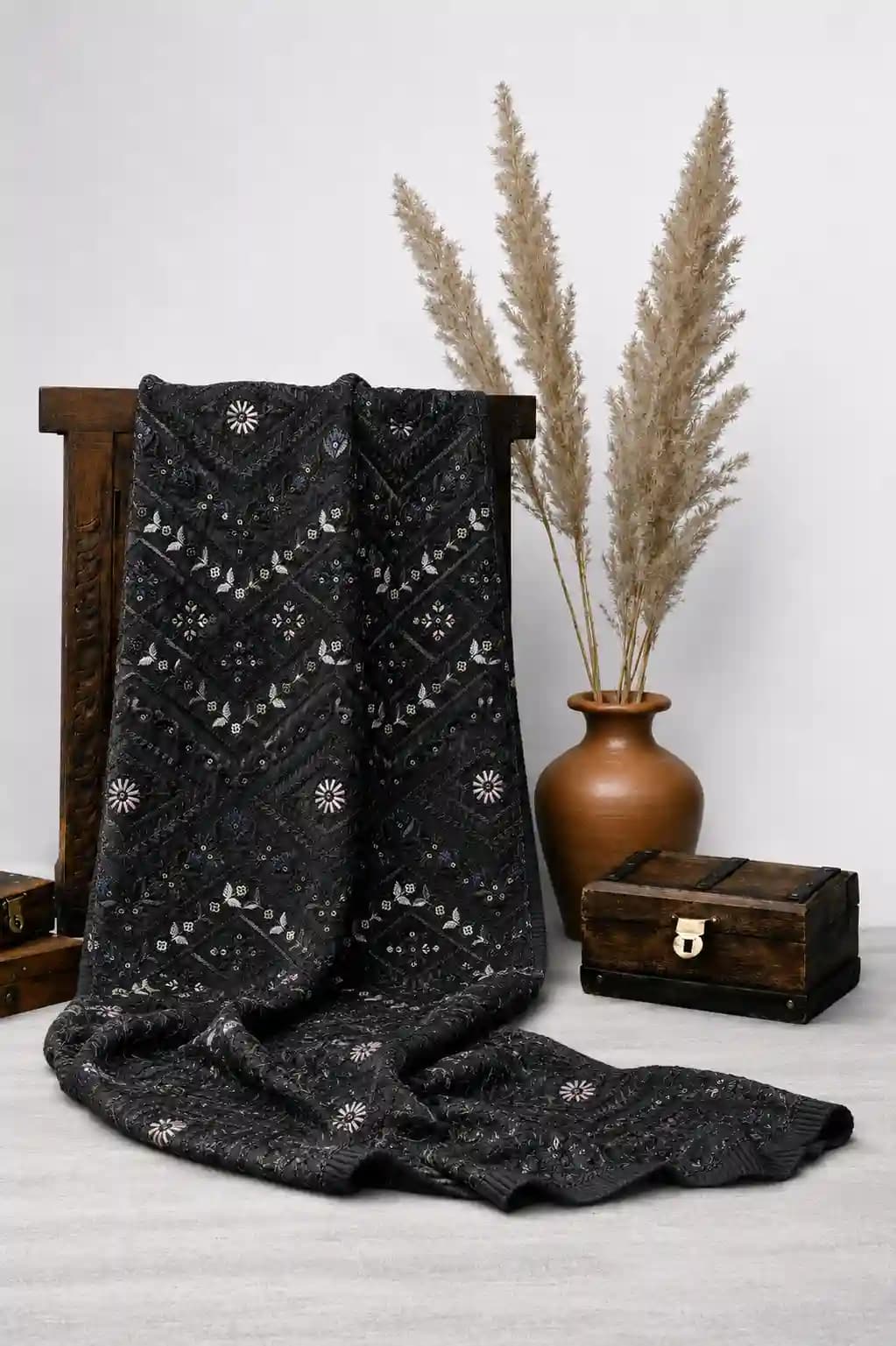 پارچه تافته طرح دارمشکی
