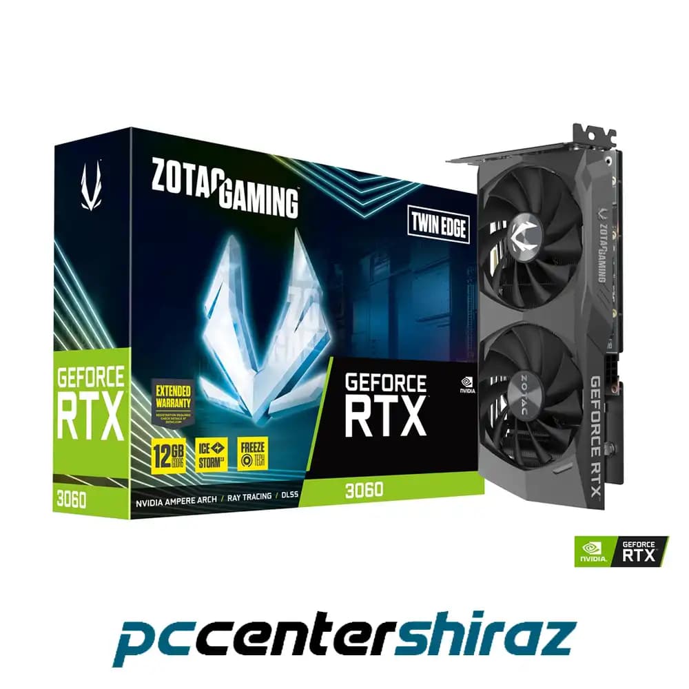 کارت گرافیک زوتک مدل ZOTAC GAMING GeForce RTX 3060 Twin Edge 12GB