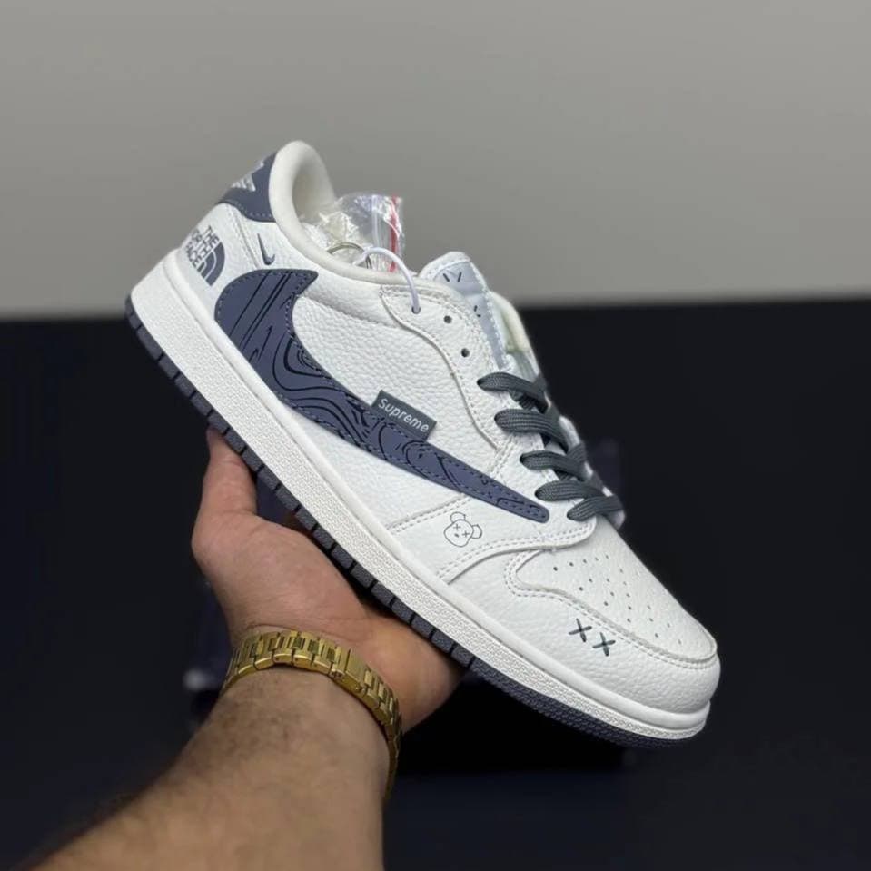 کفش نایک ایر جردن وان لو تراویس اسکات نورث فیس Nike Air Jordan 1 Low Travis Scott North Face — تصویر ۳