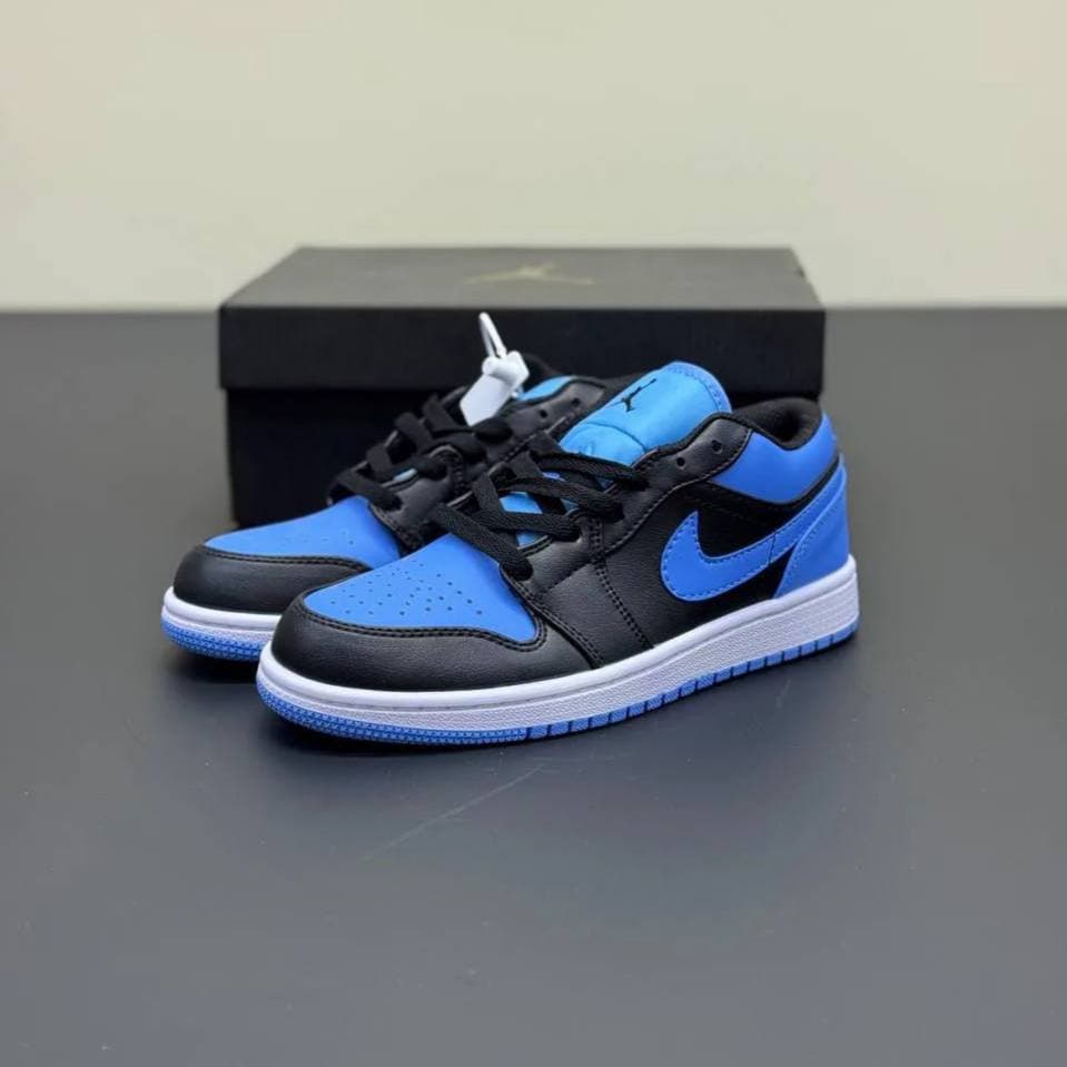 کفش نایک ایر جردن وان یونیورسیتی آبی مشکی Nike Air Jordan 1 University Blue Black — تصویر ۳