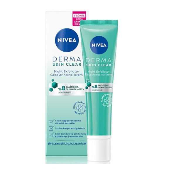 کرم لایه بردار شب نیوآ مدل Derma Skin Clear حجم 40 میل