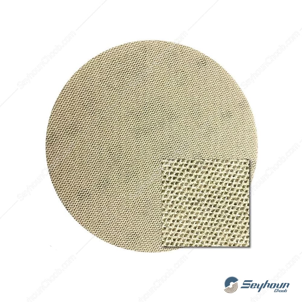 کاغذ سنباده توری پشت کرکی قطر 150 میلی متر ساخت سوئد مش 400-80