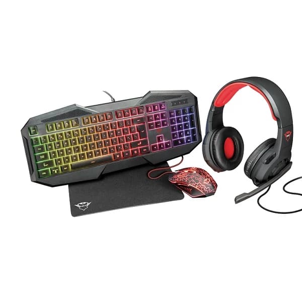 ست گیمینگ ماوس و کیبورد و هدفون تراست GXT 788RW