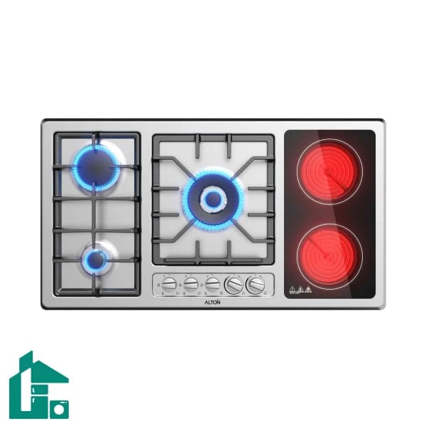 اجاق گاز صفحه ای توکار آلتون SC518EN استیل — تصویر ۴