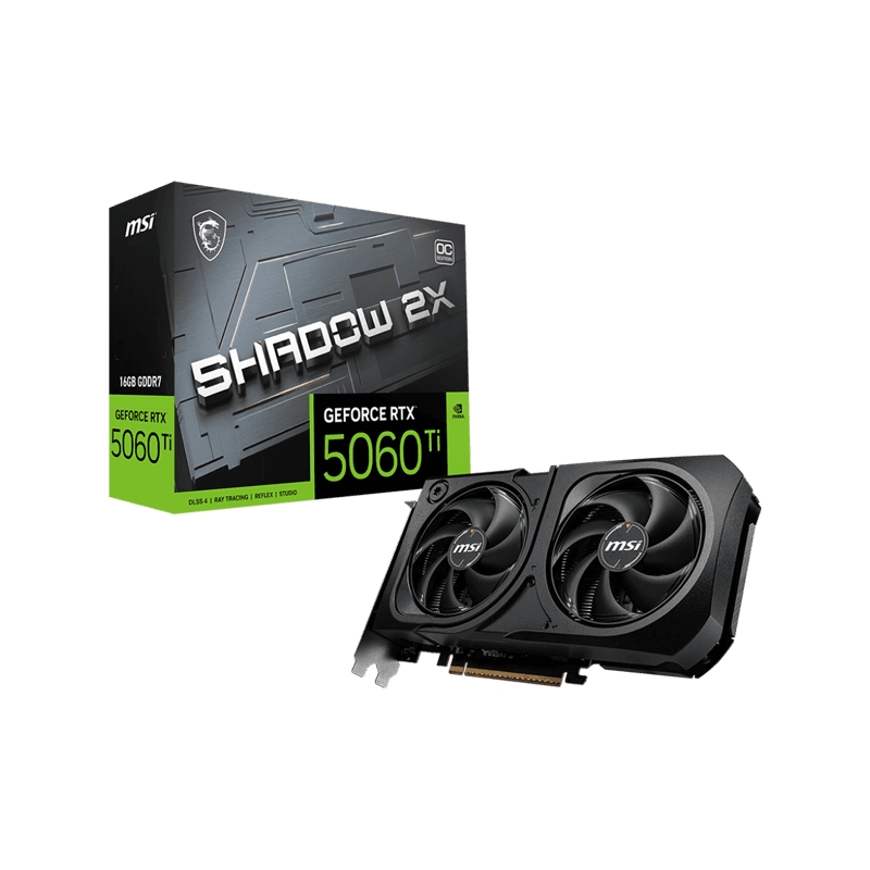 کارت گرافیک ام اس آی مدل GeForce RTX 5060 Ti 16G SHADOW 2X OC PLUS