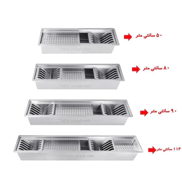 آبچکان توکار ۸۰ سانتی متر استیل