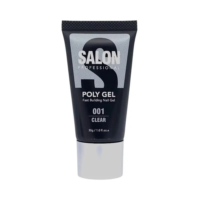 پلی ژل کاشت ناخن سالن Salon | رنگClear کد 001 | حجم 30 گرم