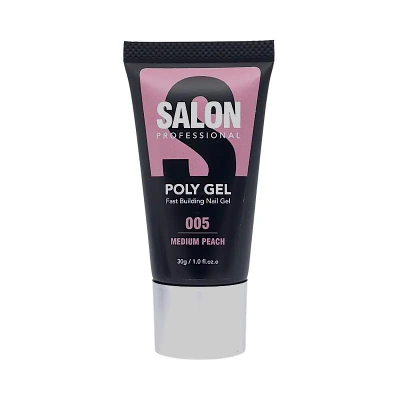 پلی ژل کاشت ناخن سالن Salon | رنگ MEDIUM PEACH کد 005 | حجم 30 گرم