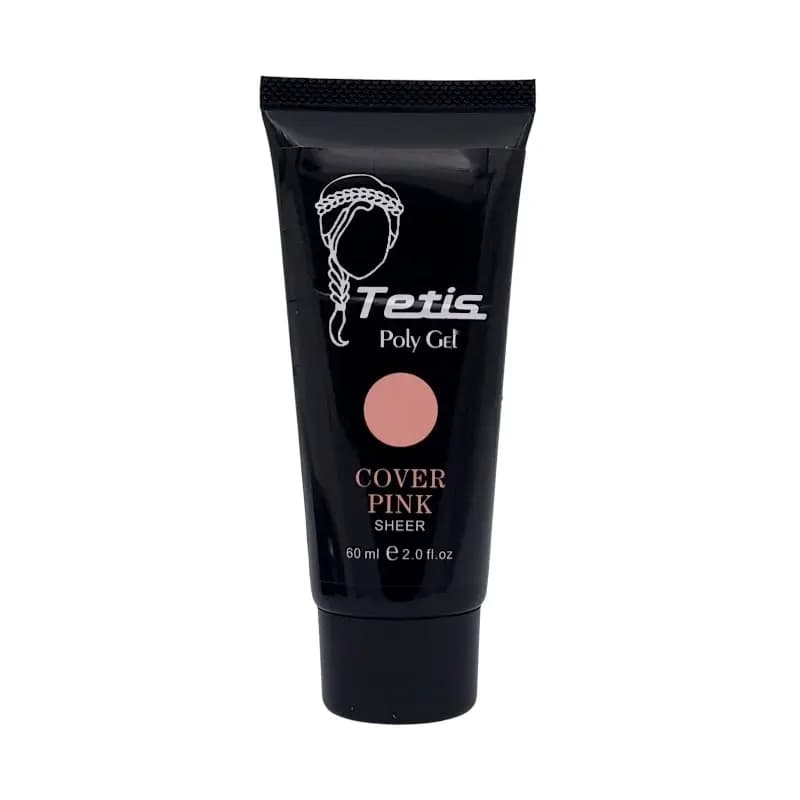 پلی ژل کاشت ناخن تتیس Tetis مدل Sheer | رنگ COVER PINK | حجم ۶۰ میل