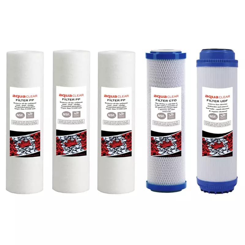 فیلتر دستگاه تصفیه آب آکوآکلر مدل EXTRA PP-2 مجموعه ۵ عددی