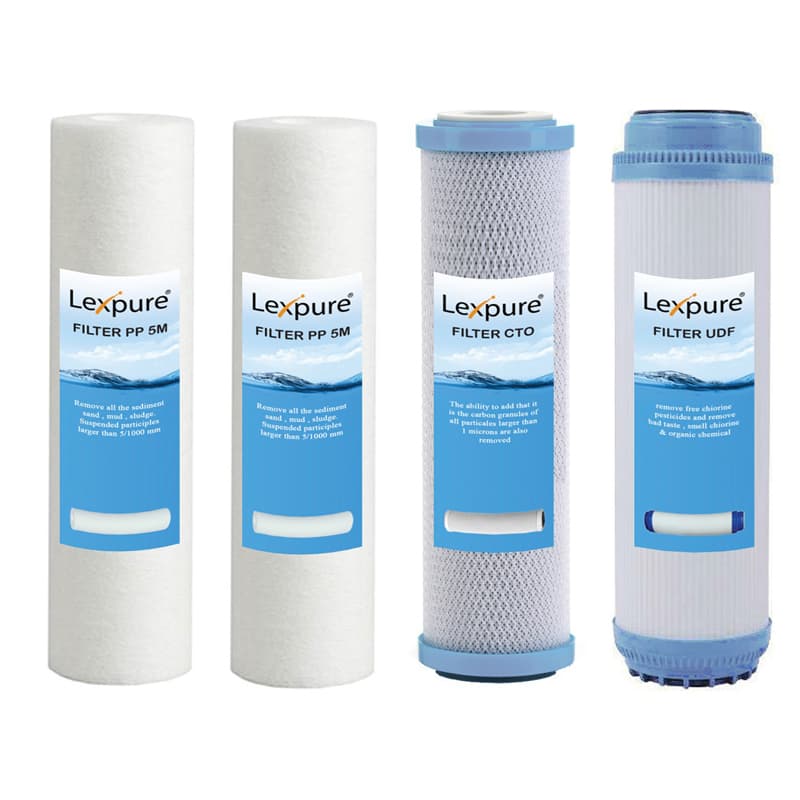 فیلتر تصفیه آب خانگی لکس پیور مدل EXTRA PP-1 مجموعه ۴ عددی — تصویر ۲