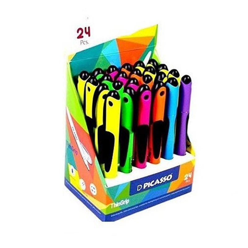 ماژیک علامت گذار قلمی پیکاسو کد HL-200 بسته 24 عددی
