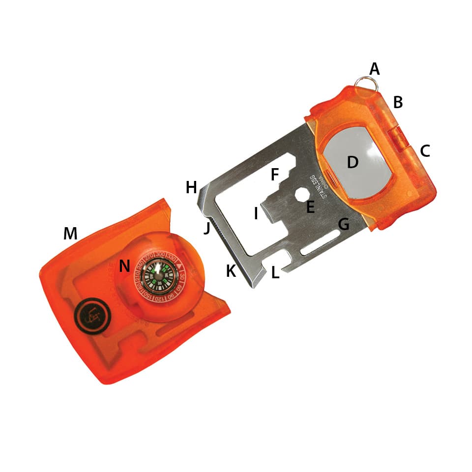 کارت تول 13 کاره یو‌اس‌تی Survival Card Tool, Orange