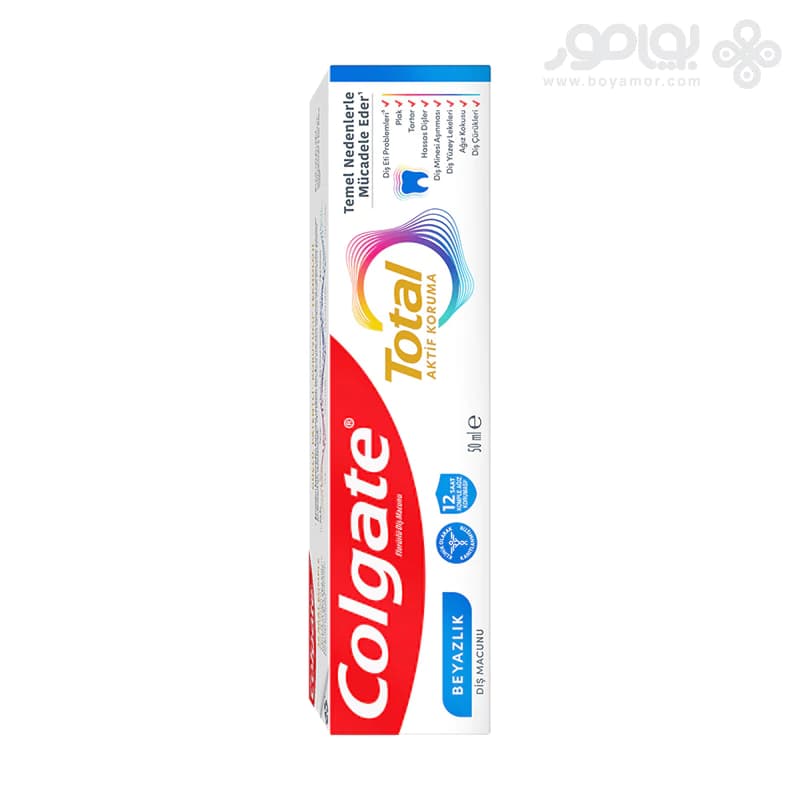 خمیر دندان سفید کننده کلگیت TOTAL ACTIVE PROTECTION حجم 50 میل