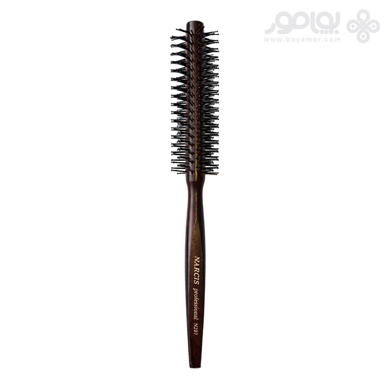 برس گرد چوبی مردانه نارسیس سایز متوسط کد N207 — تصویر ۲