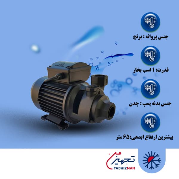 پمپ آب 1 اسب محیطی نوید موتور مدل PM80