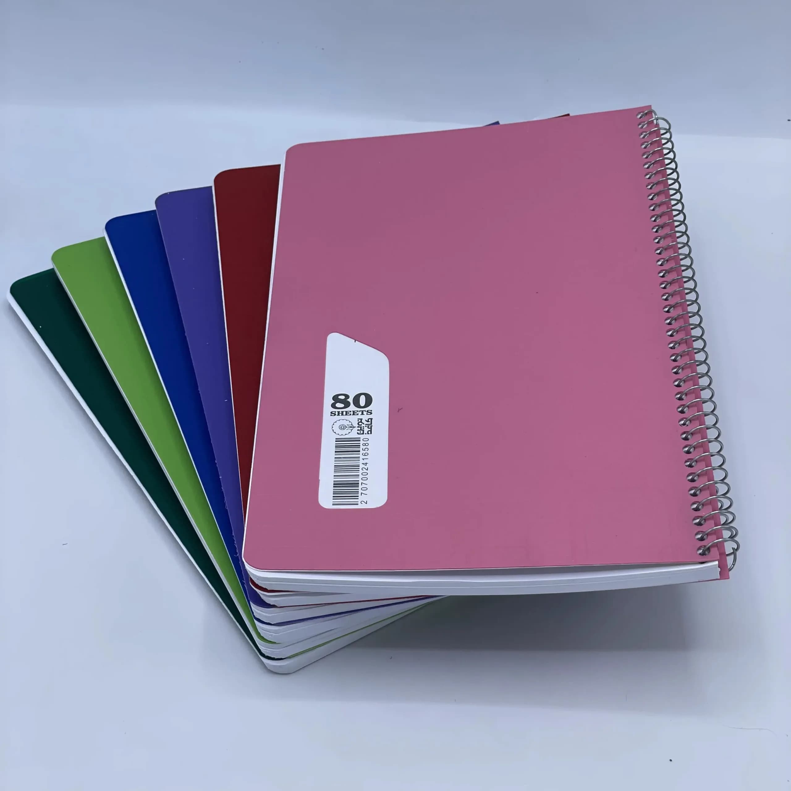 دفتر 80 برگ خطی P.P فنری نوین