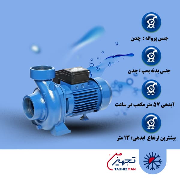 پمپ آب 2 اسب بشقابی ابارا مدل CMD 2.00M