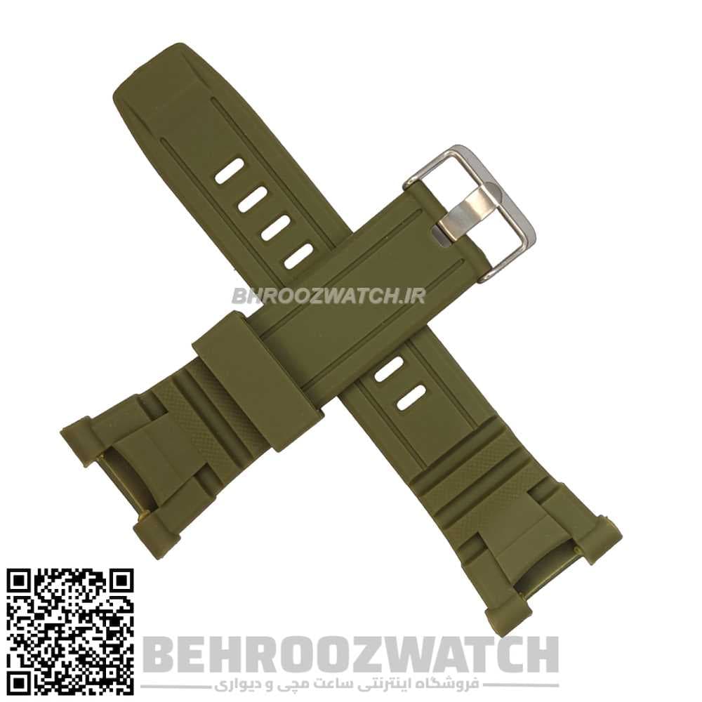 بند ساعت کیو اند کیو و اسکمی QQ M143J M124J Skmei 1226 سبز سیر — تصویر ۳