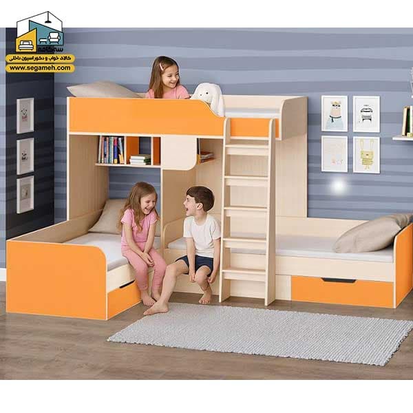 تخت خواب دو طبقه سه نفره BTDP136