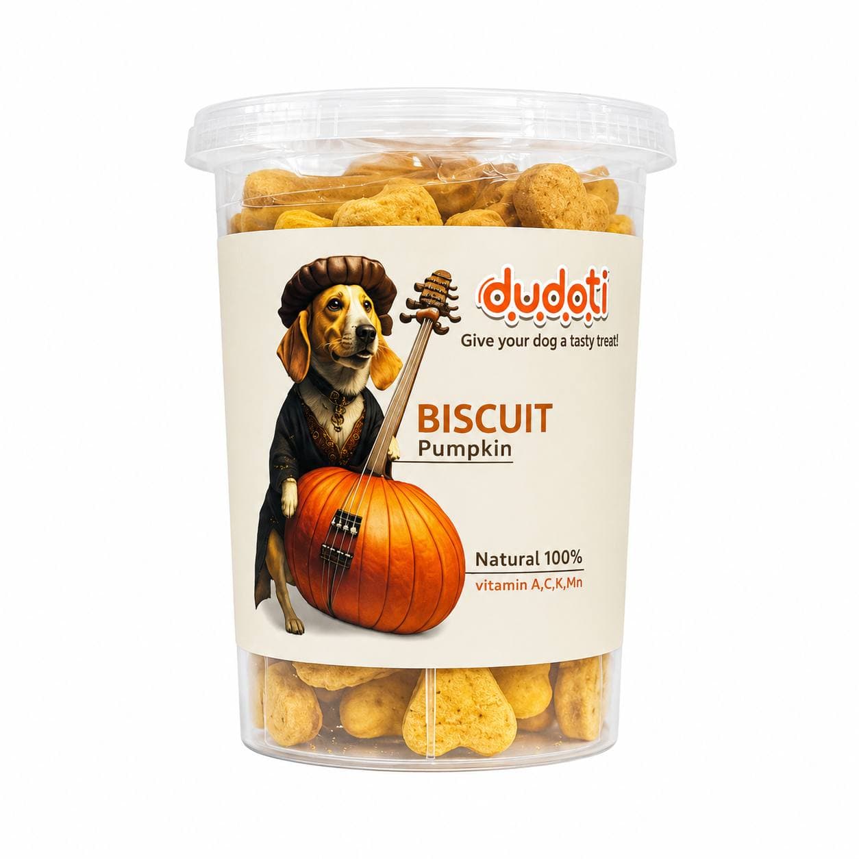بیسکویت تشویقی سگ دودوتی با طعم کدو حلوایی 150 گرم Dudoti Pumpkin Dog Biscuit