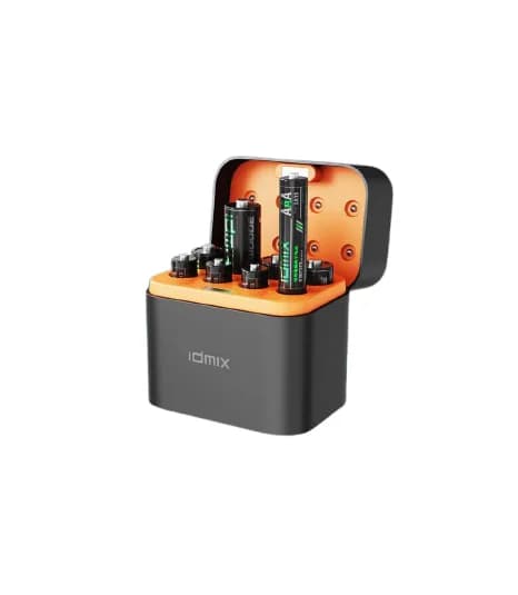 ست شارژر و باتری قلمی و نیم قلمی قابل شارژ شیائومی IDMIX مدل 2A08Pro — تصویر ۶