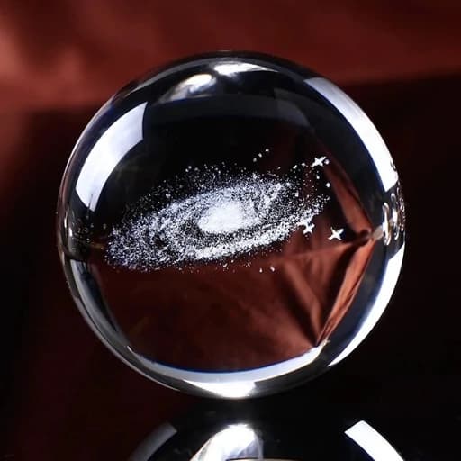 چراغ خواب مدل گوی کریستالی طرح راه شیری 3D — تصویر ۴
