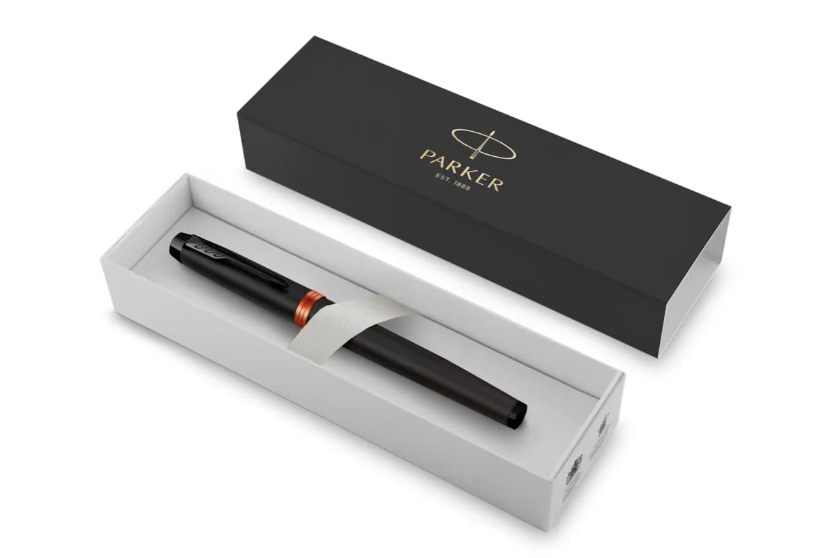 روان‌نویس پارکر آی‌ام مشکی مات حلقه نارنجی | Parker IM Matte Black Orange Ring