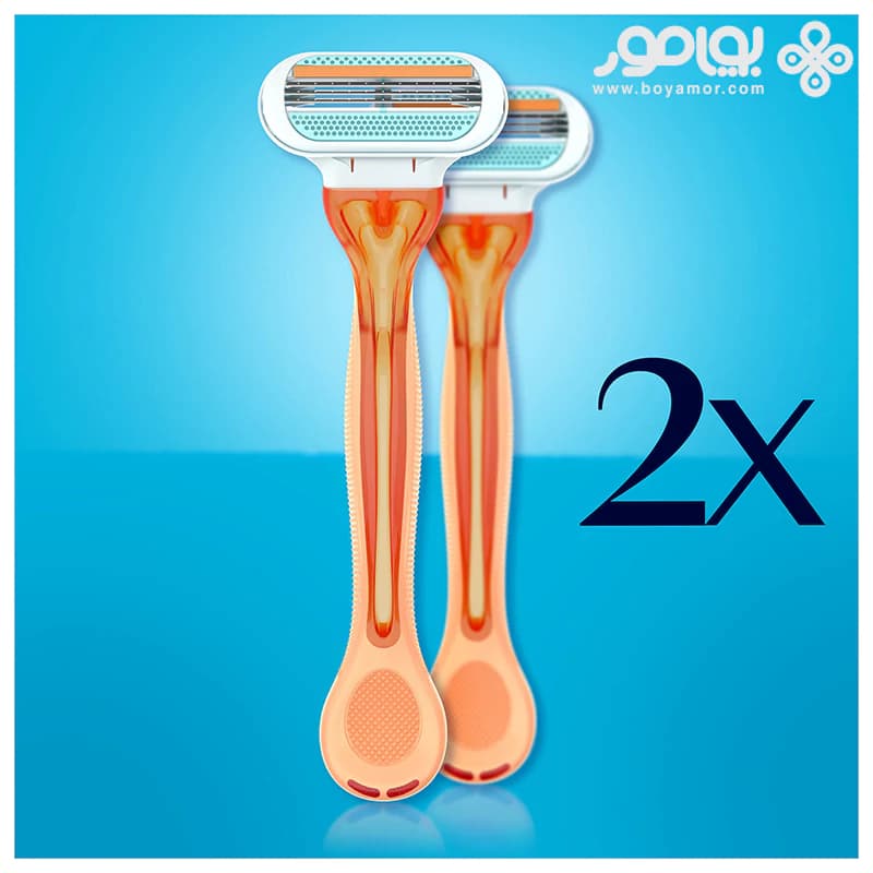 پک خودتراش ژیلت دو عددی ونوس مدل ریوریا به همراه بیکینی زن — تصویر ۳