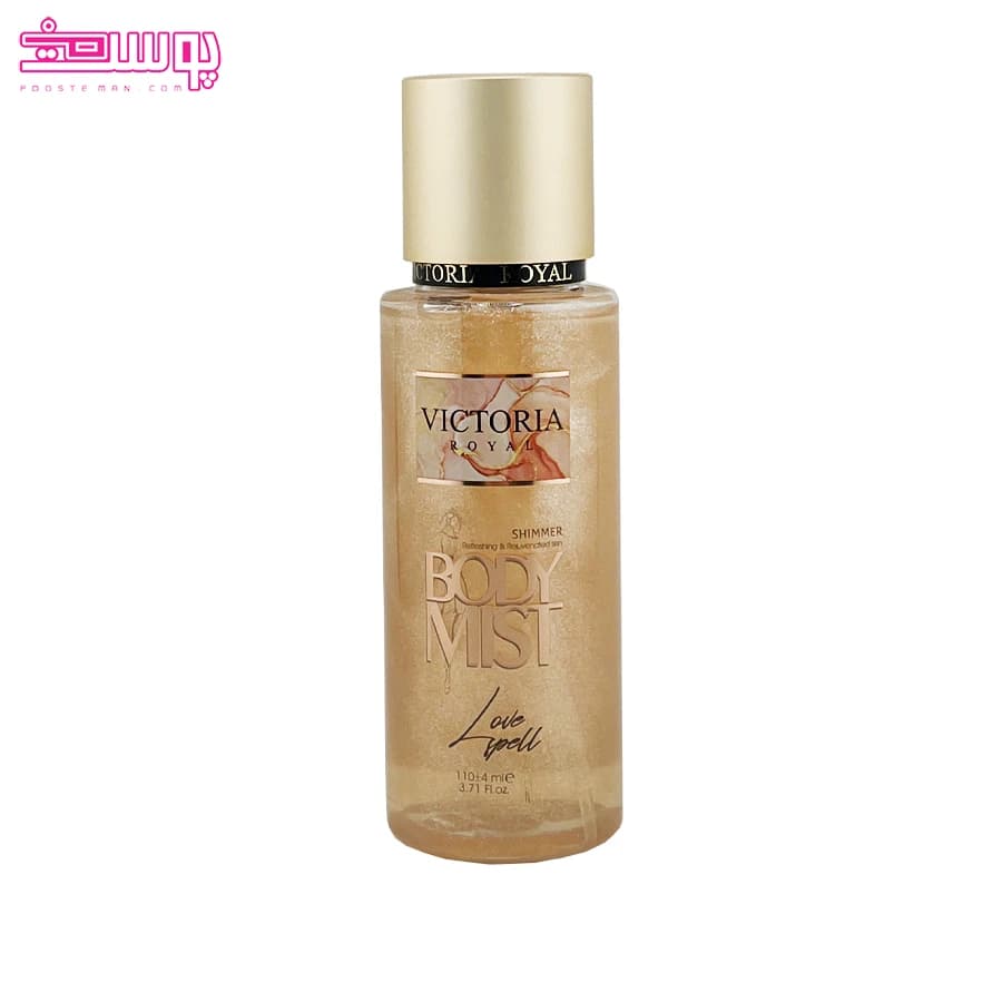 بادی اسپلش اکلیلی لاو اسپل ویکتوریا رویال مدل Love Spell حجم 110ml