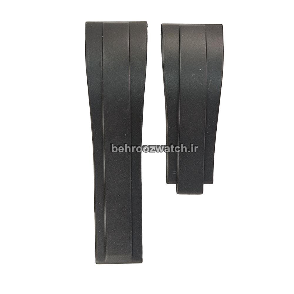 بند ساعت مچی رولکس ساب مارینر رابر مشکی Rolex Daytona Submariner Soft Rubber Strap — تصویر ۳