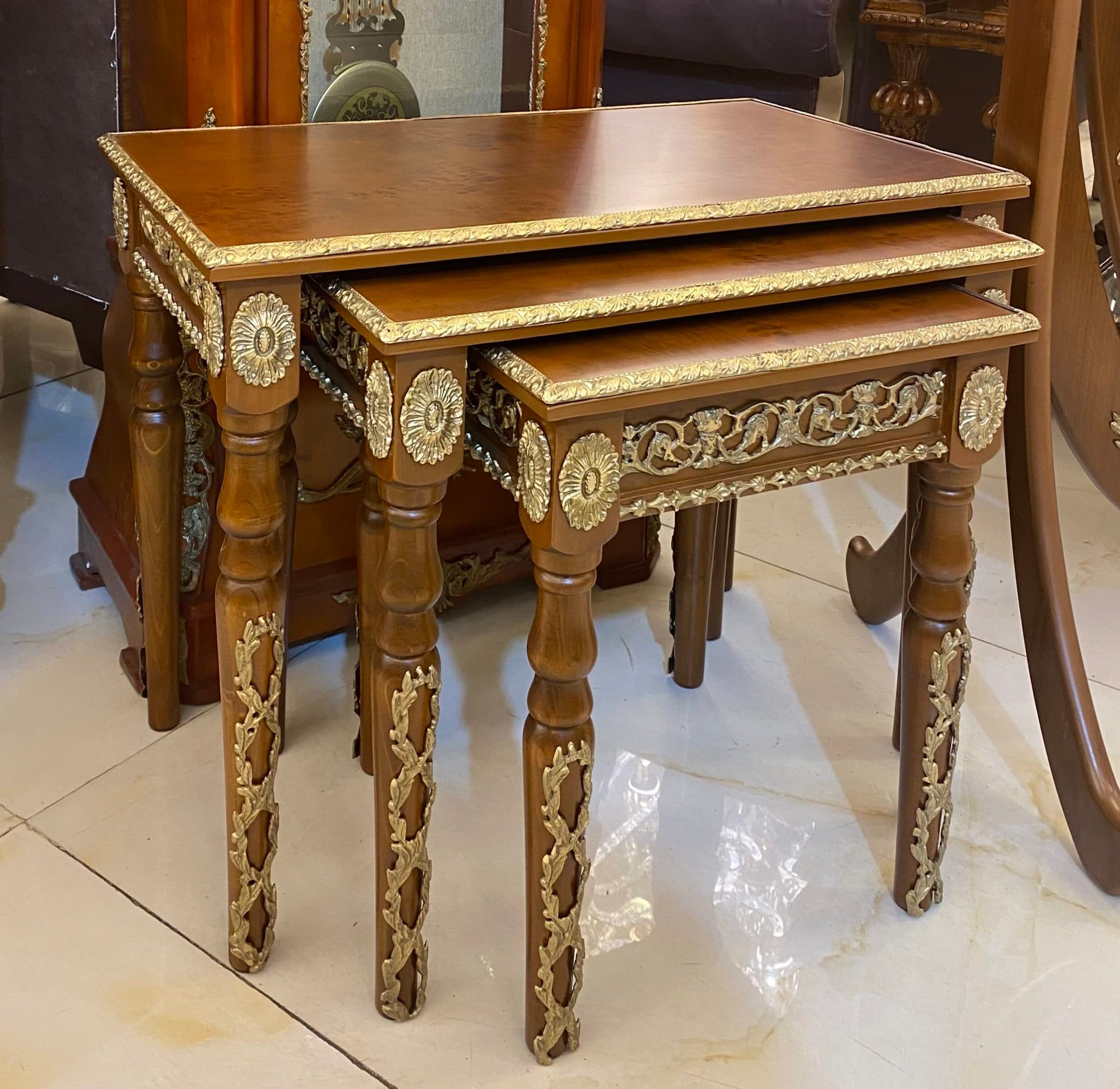میز عسلی مستطیل برنزکوب