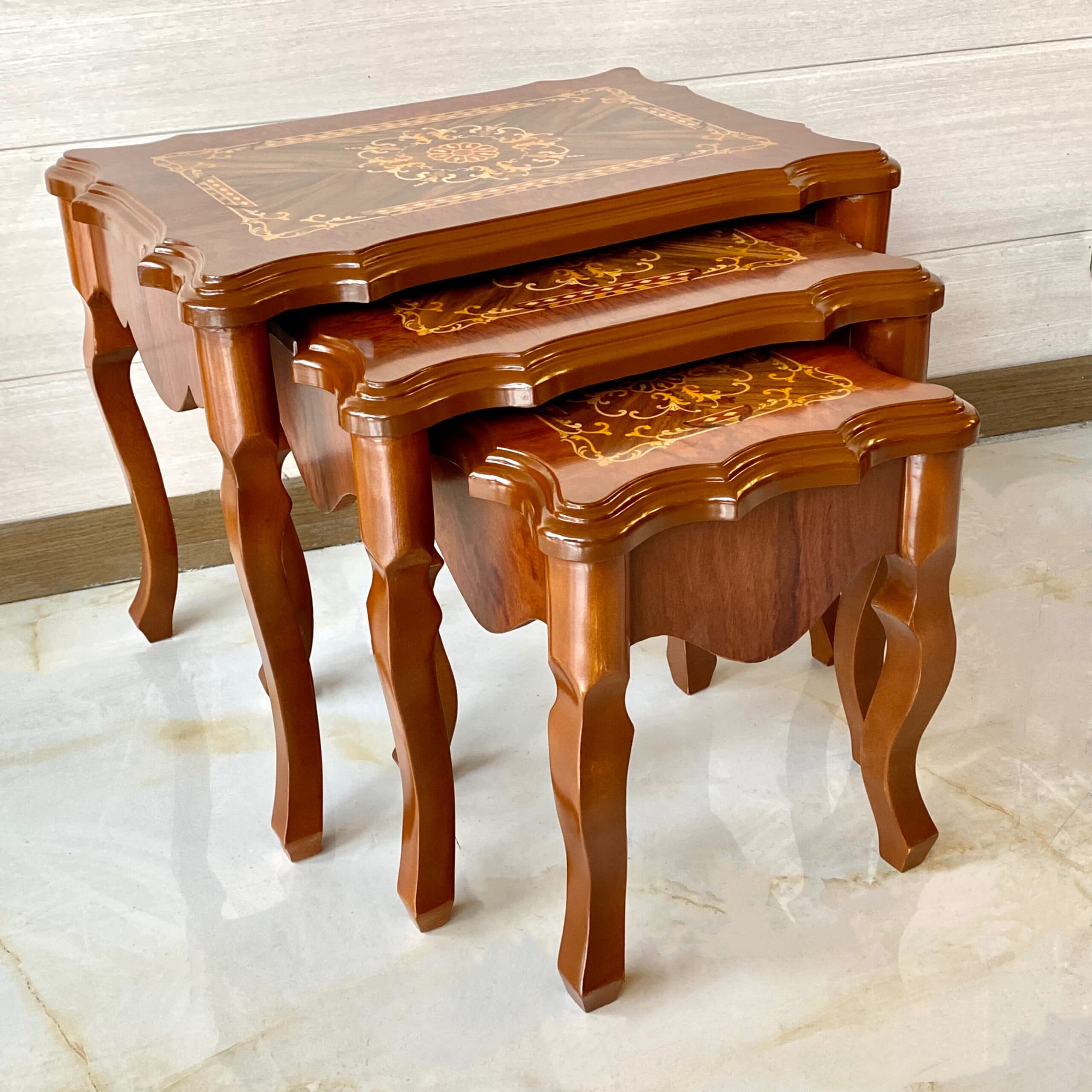 میز عسلی معرق شیک سه تکه