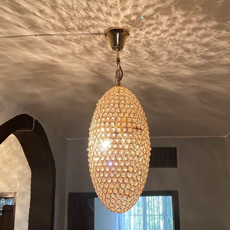 لوستر آویز مدرن مدل بیضی