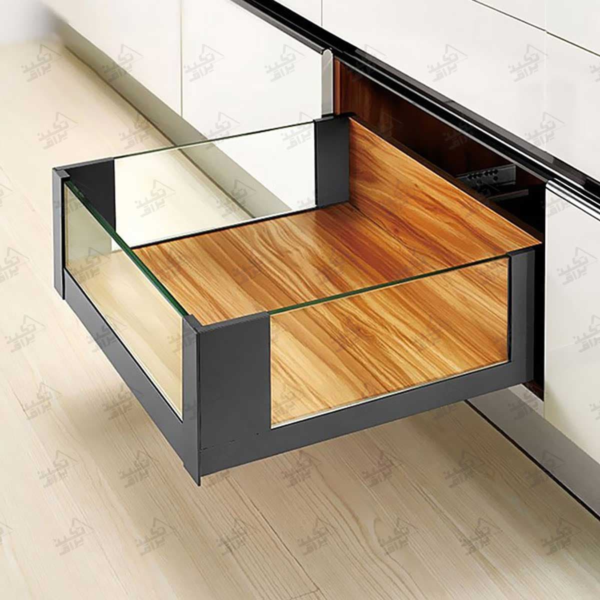 ریل بدنه دار اسلیم شیشه ارتفاع بلند با فرانت شیشه فانتونی مدل B526~B530 — تصویر ۲
