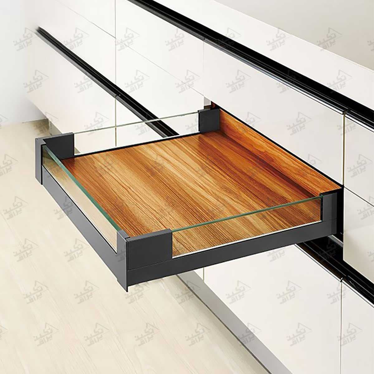ریل بدنه دار اسلیم شیشه ارتفاع کوتاه با فرانت شیشه فانتونی مدل B521~B525