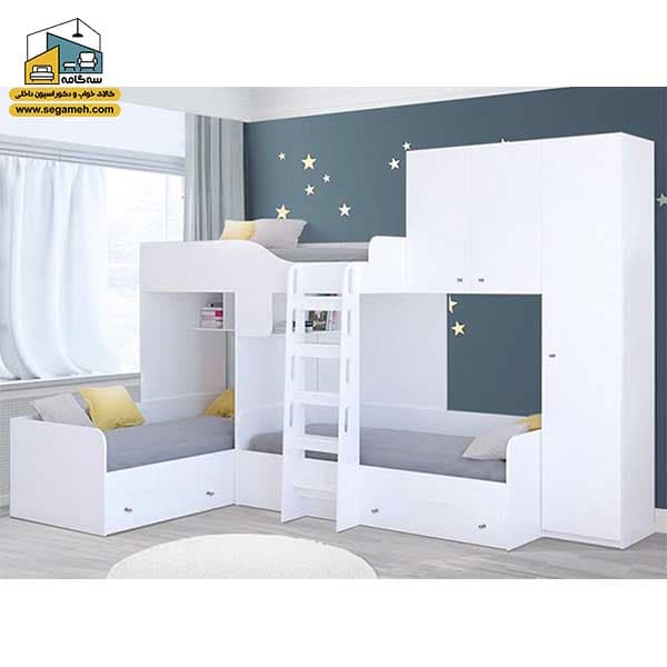 تخت خواب دو طبقه سه نفره BTDP130